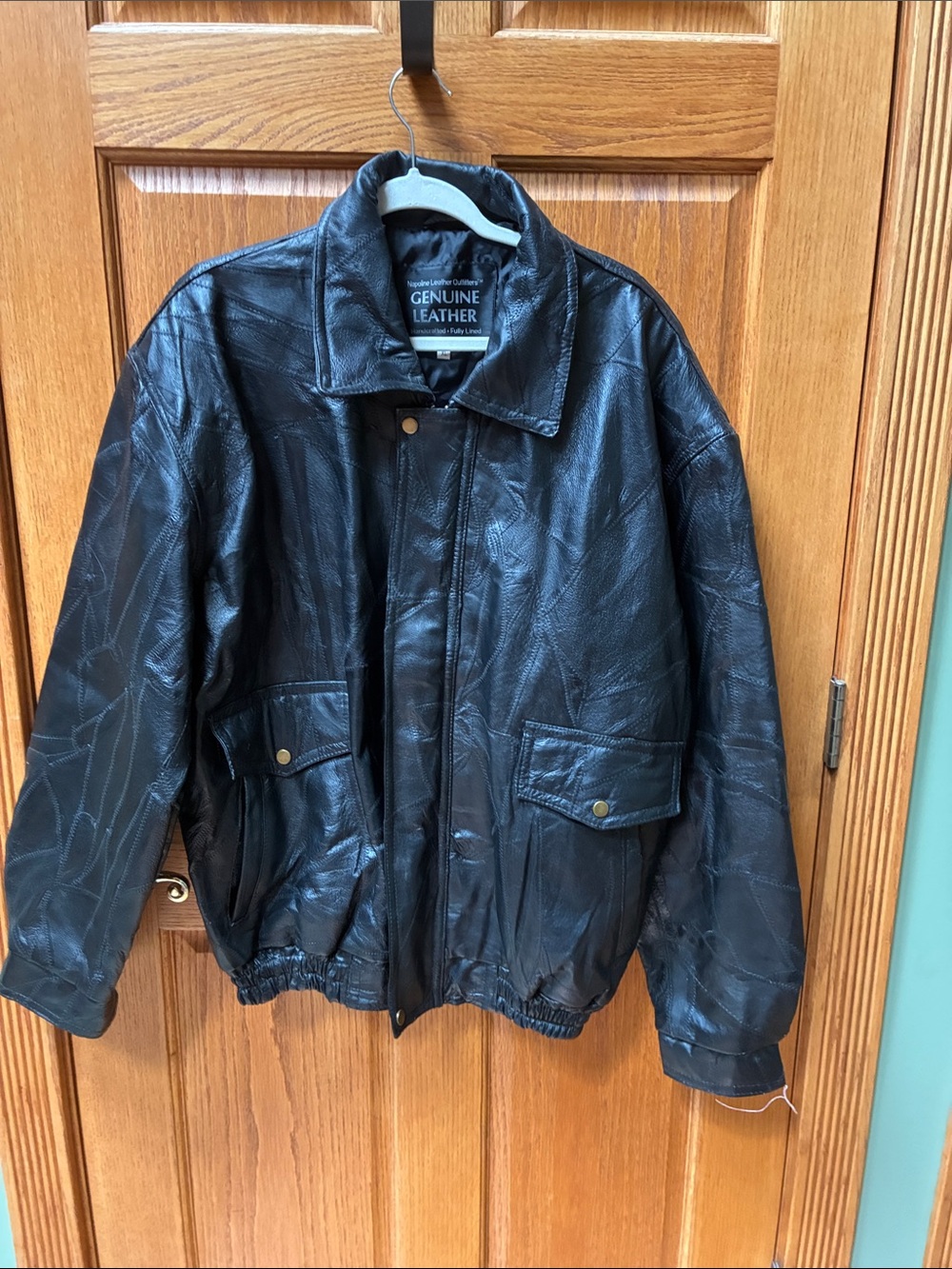 Napoline Men's Black Genuine Leather Jacket